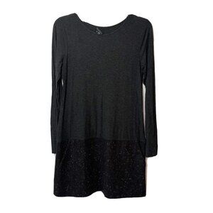 Theory Womens Pullover Wool Blend Long Sleeve Tunic Sweater Dress Black S Lined